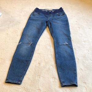 Asos denim distressed maternity jeans size us 4.